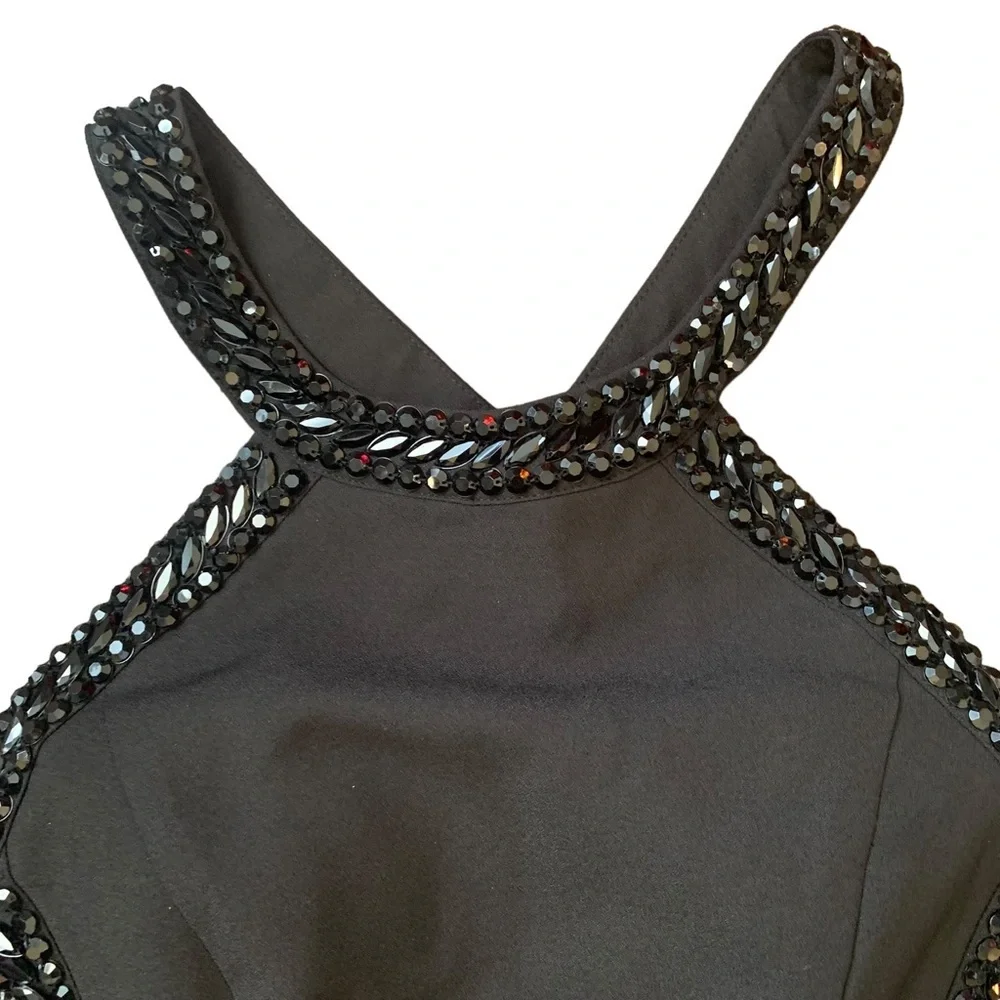 Gianni Bini Semi-formal beaded cocktail little black dress size small - Picture 4 of 8